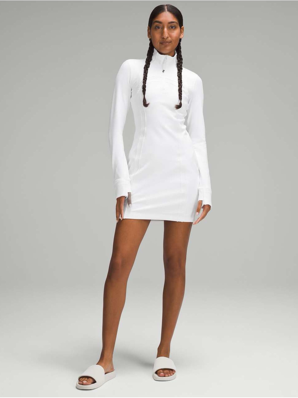 *Rare* Lululemon Athletica Define Long-Sleeve Dress *Luon In White *Rare*